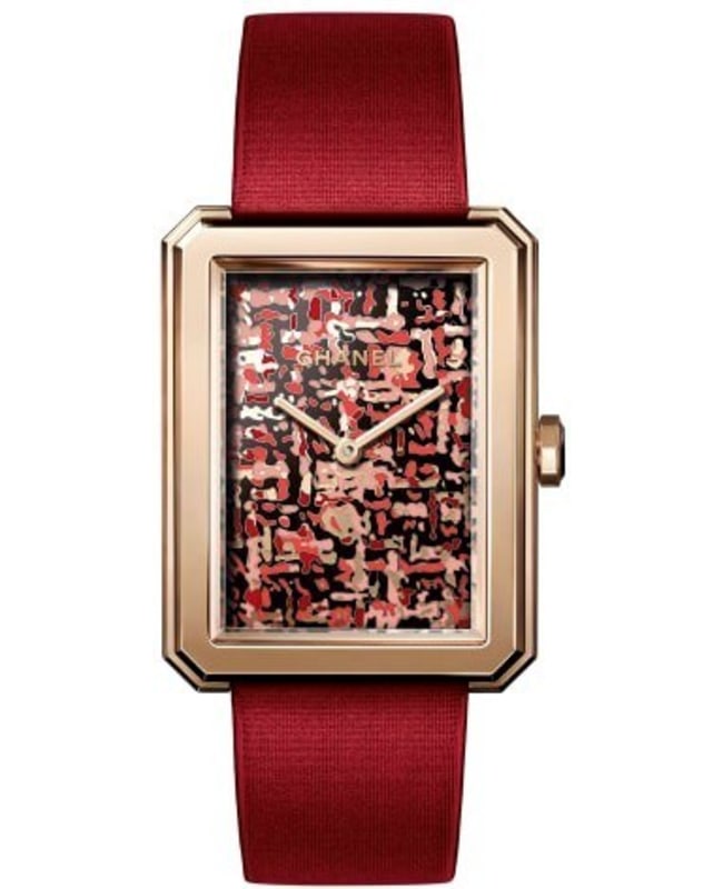 Chanel Boy-Friend Limited Edition Red Dial Red Satin Strap Women’s Watch