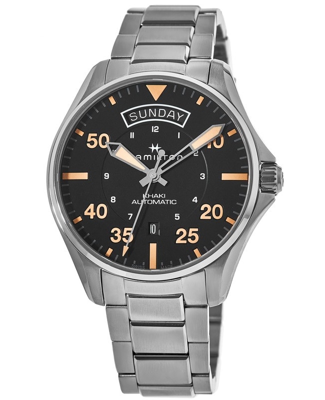 Hamilton Khaki Pilot  Day-Date Auto Black Dial  Men’s Watch