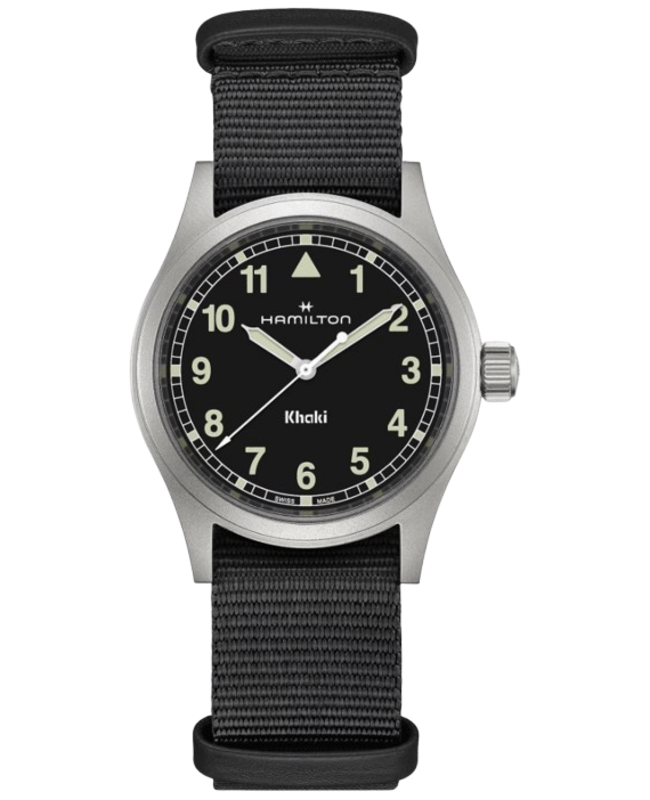 Hamilton Khaki Field Quartz Black Dial Fabric Strap Men's Hamilton Khaki Field Quartz Black Dial Fabric Strap Men's