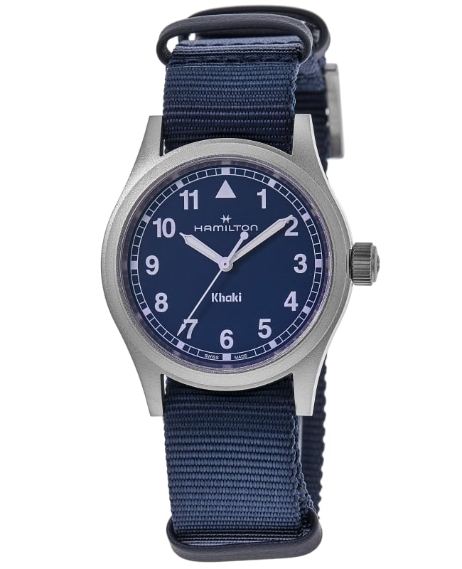 Hamilton Khaki Field Quartz Blue Dial Fabric Strap Men's Watch H69401940