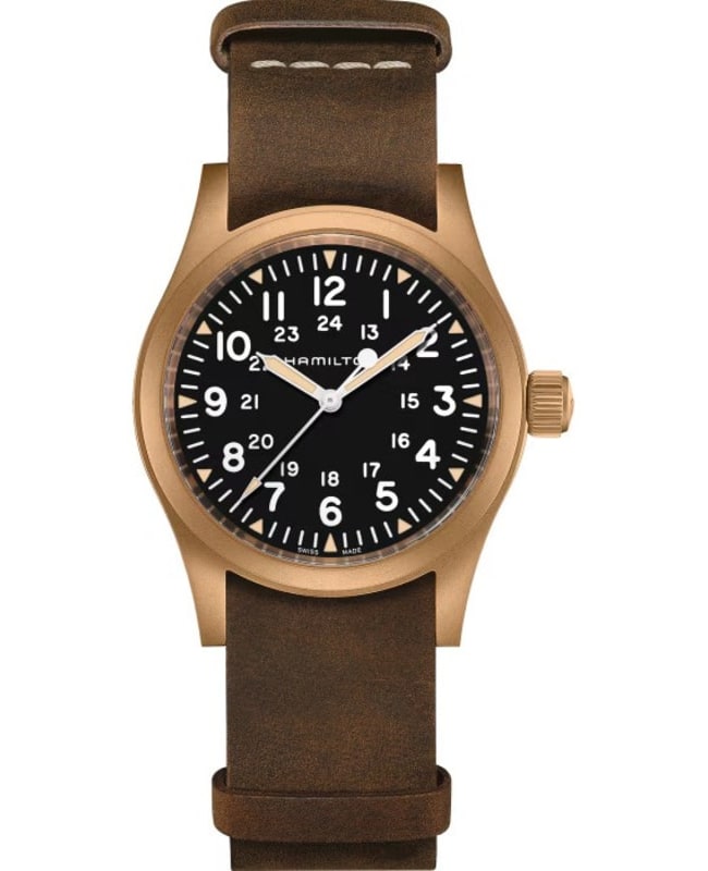 Hamilton Khaki Field Mechanical Black Dial Leather Strap Hamilton Khaki Field Mechanical Black Dial Leather Strap