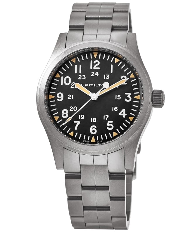 Hamilton Khaki Field Mechanical Black Dial Steel Men's Watch H69529133
