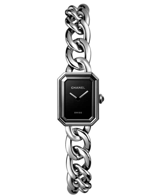 Chanel Premiere Black Dial Stainless Steel Women's Watch H7019