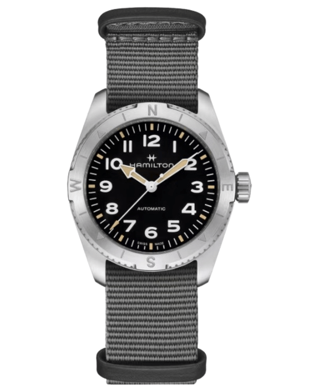 Hamilton Khaki Field Expedition Auto 37 mm Black Dial Fabric Strap Women's Watch H70225930