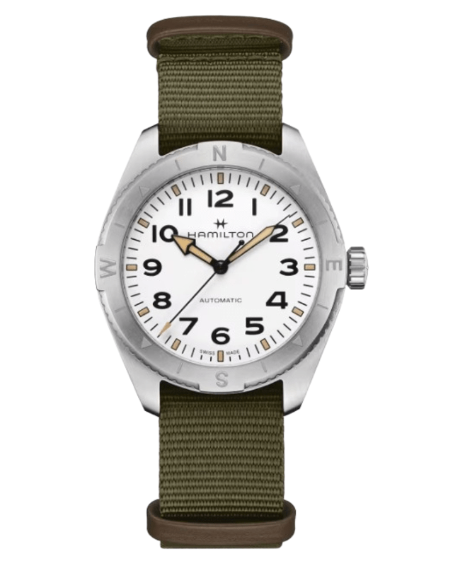 Hamilton Khaki Field Expedition Auto White Dial Fabric Strap Women's Watch H70315910