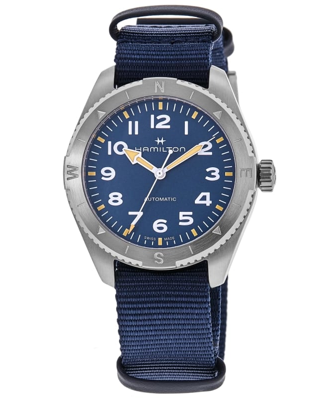 Hamilton Khaki Field Expedition Auto Blue Dial Fabric Strap Men's Watch H70315940