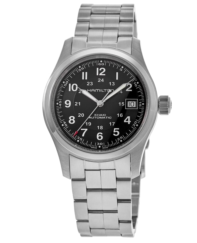 Hamilton Khaki Field Auto 38MM Black Dial Steel Men's Watch H70455133