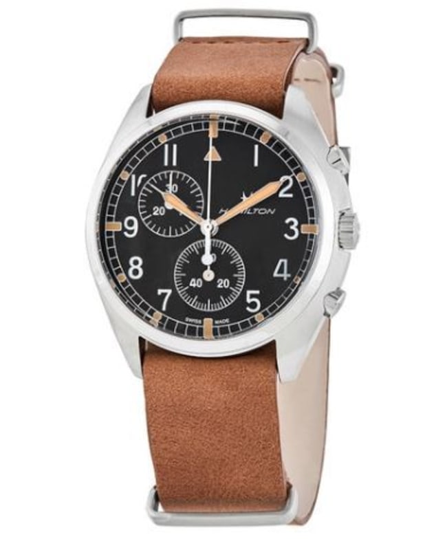 Hamilton Khaki Pilot Pioneer Chronograph Black Dial Men’s Watch