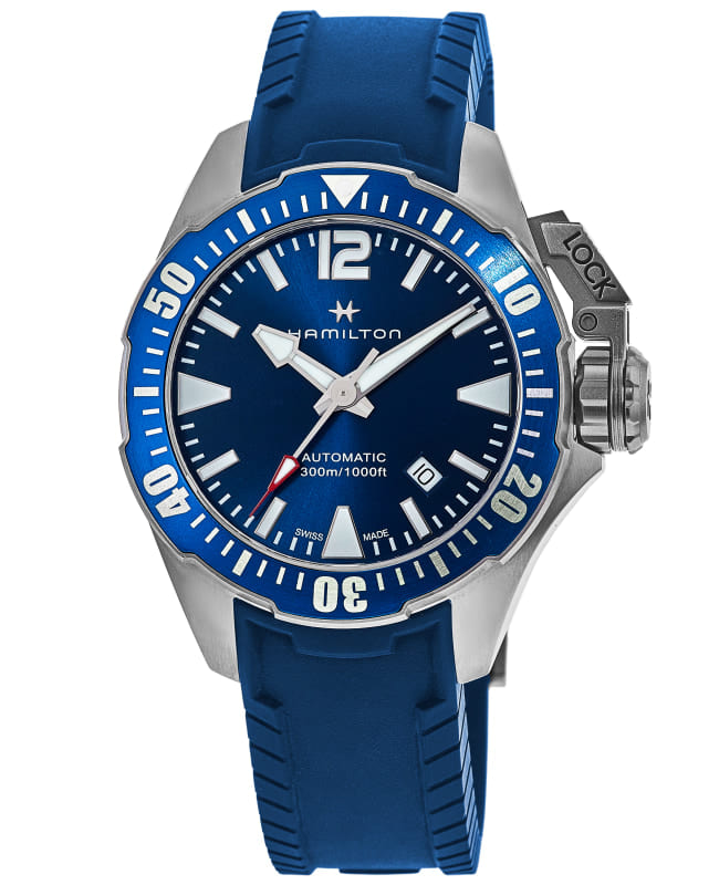 Hamilton Khaki Navy Frogman Auto Blue Dial Men's Watch