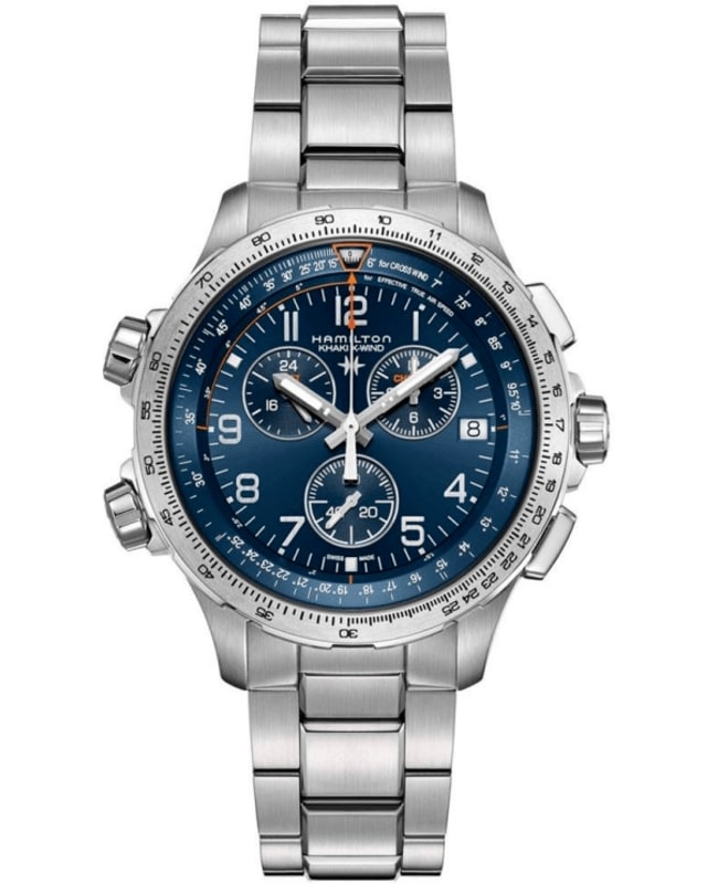 【未使用品】HAMILTON H77912135 X-WIND GMT Khaki Aviation X-Wind GMT Chrono Quartz - Dial color:Black