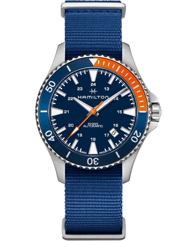 Hamilton Khaki Navy Scuba Auto Blue Dial Fabric Strap Men’s Watch