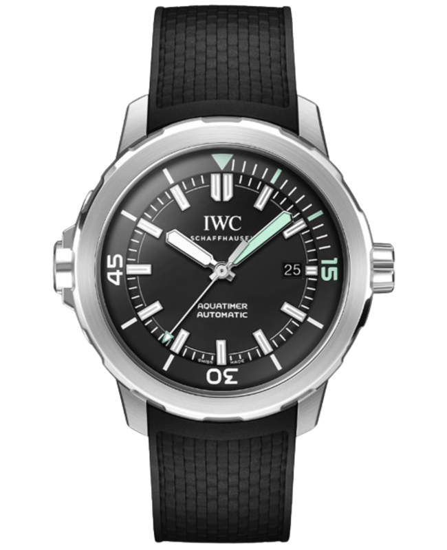 IWC Aquatimer Automatic Black Dial Rubber Strap Men's Watch IW328802