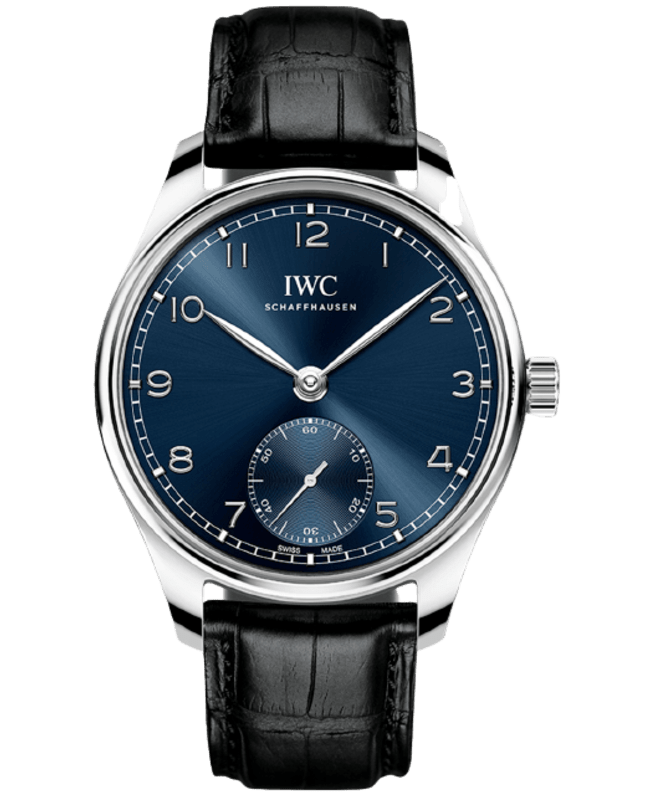 IWC Portugieser Blue Dial Leather Strap Men's Watch IW358305 IW358305