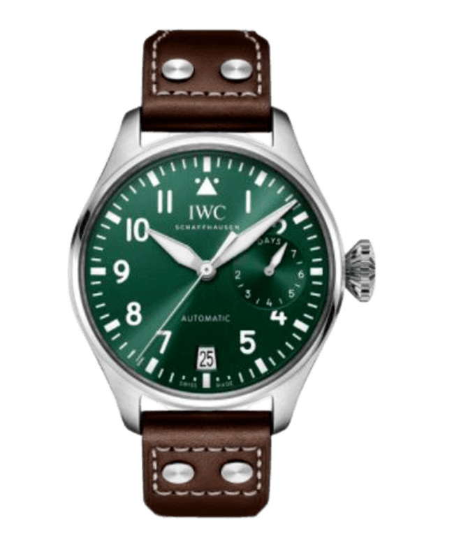IWC Pilot's Big Pilot Green Dial Leather Strap Men's Watch IW501015