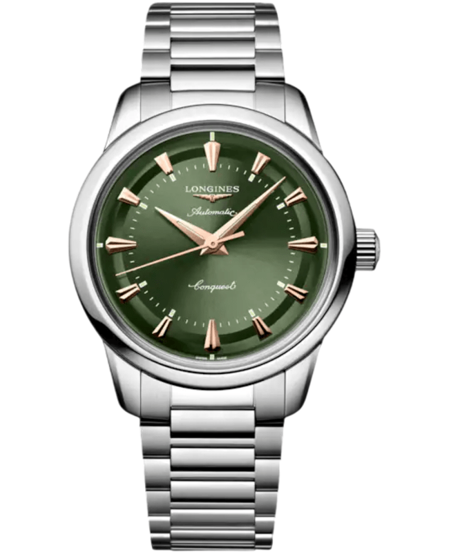 Longines Conquest Heritage Automatic Green Dial Stainless Steel Men's Watch L1.649.4.02.6