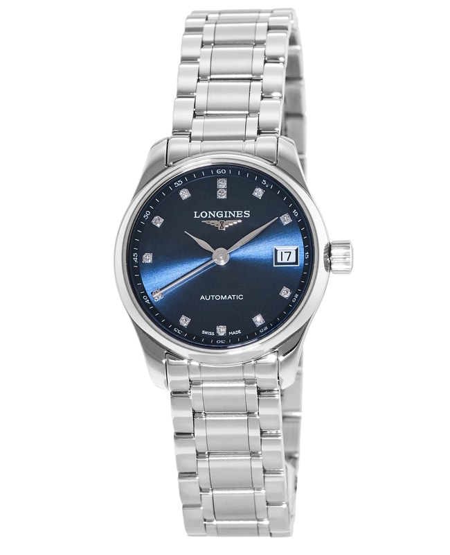 Longines Master Collection Automatic 25.5mm Diamond Accent Blue Dial Women’s Watch