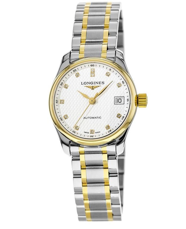 Longines Master Collection Automatic 255mm Silver Diamond Dial 18K Yellow Gold Steel Womens Watch L21285777 L21285777 Longines Master Collection Automatic 255mm Silver Diamond Dial 18K Yellow Gold Steel Womens Watch L21285777 L21285777
