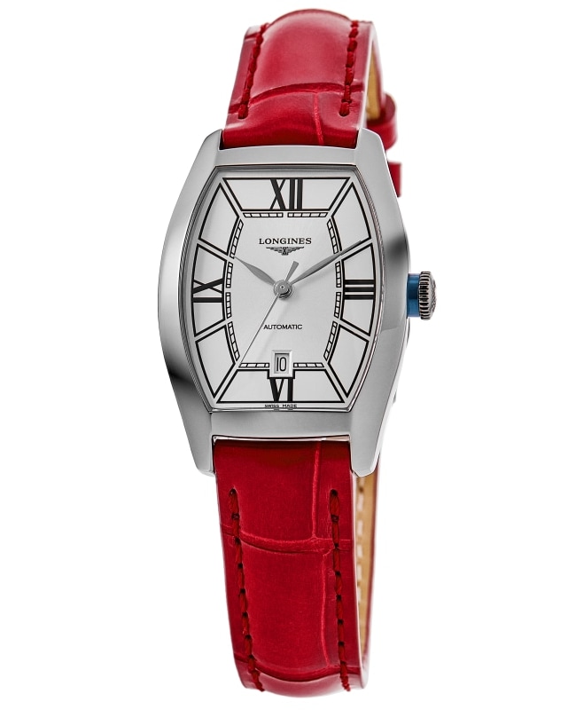 Longines Evidenza Automatic Silver Dial Leather Strap Women's Watch L2.142.4.76.2