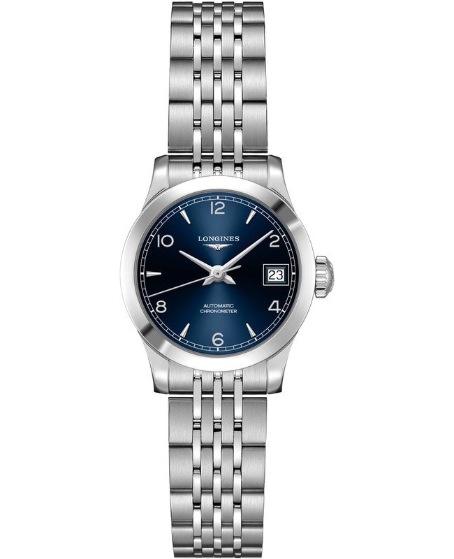 Longines Record Chronometer Automatic Blue Dial Steel Womens Watch L23204966 L23204966