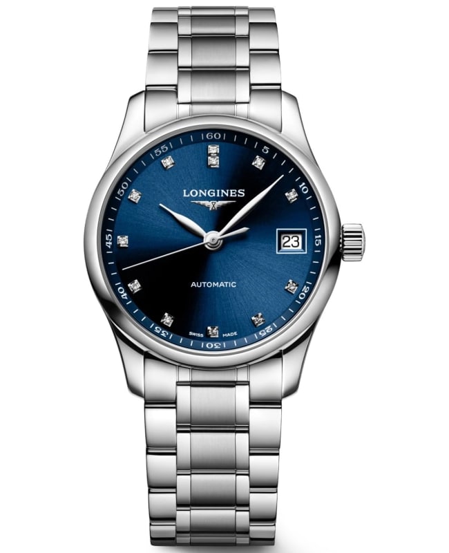 Longines Master Collection Blue Diamond Dial Steel Women’s Watch