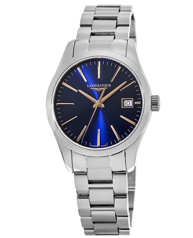 Longines Conquest Classic Blue Dial Stainless Steel Women's Watch L2.386.4.92.6