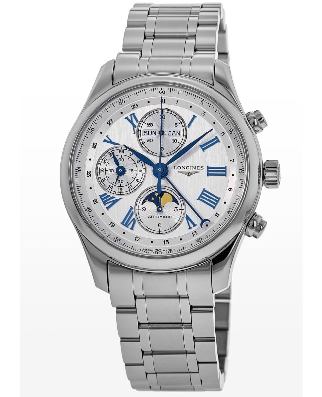 Longines Master Collection Moonphase Chronograph Silver Dial Steel Men's Watch L2.773.4.71.6