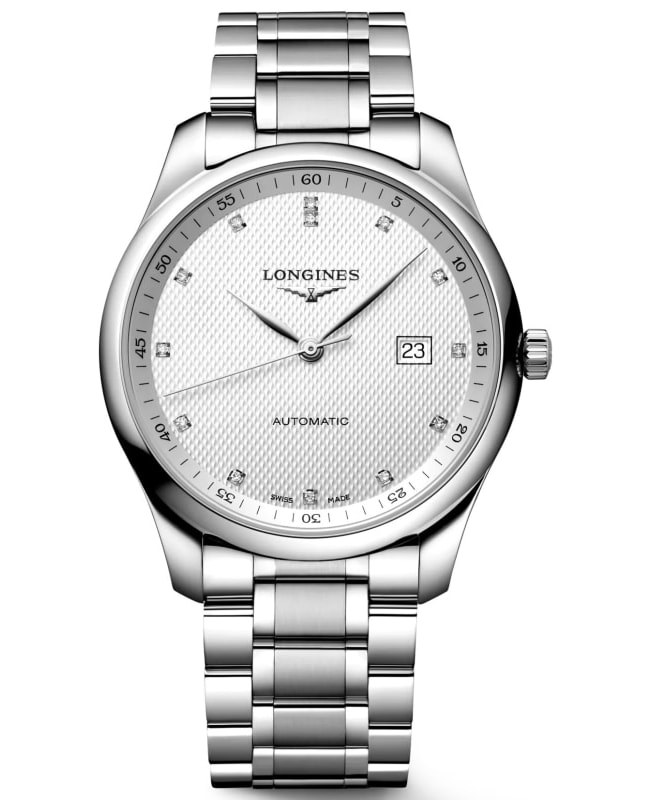Longines Master Collection Automatic 42mm Silver Diamond Dial Steel Men's Watch L2.893.4.77.6