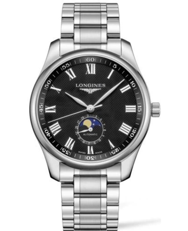 Longines Master Collection Moonphase Automatic Black Dial Stainless Steel Men's Watch L2.919.4.51.6