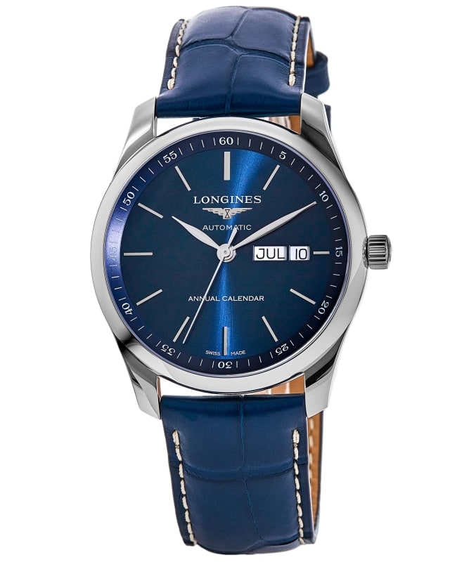 Longines Master Collection Automatic 42mm Blue Dial Leather Strap Men's Watch L2.920.4.92.0