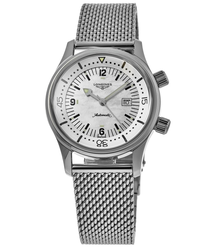 Longines Legend Diver Mother of Pearl Dial Stainless Steel Women’s Watch