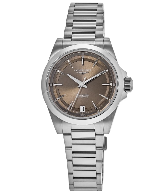 Longines Conquest Automatic Brown Dial Stainless Steel Women's Watch L3.430.4.62.6