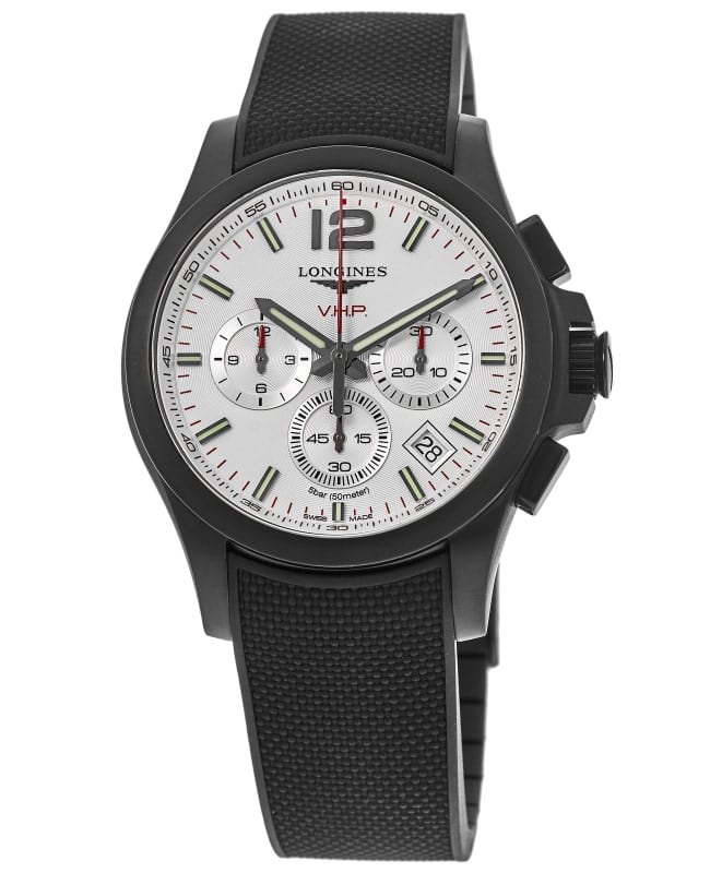 Longines Conquest V.H.P. Silver Chronograph Dial Black Longines Conquest V.H.P. Silver Chronograph Dial Black