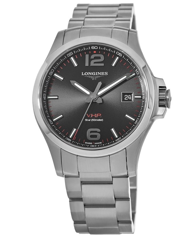 Longines Conquest V.H.P. Black Dial Steel Men's Watch L3.726.4.56.6