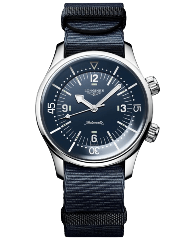 Longines Legend Diver Automatic Blue Dial Synthetic Strap Mens Watch L37644902 L37644902 2100$