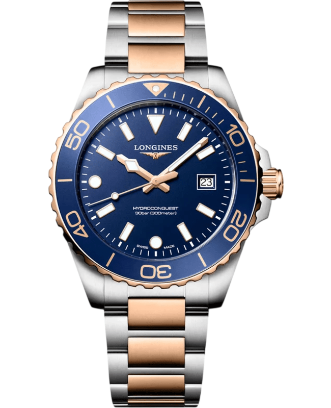 Longines HydroConquest Quartz 42mm Blue Dial Two-Tone Stainless Steel Men's Watch L3.769.3.98.7