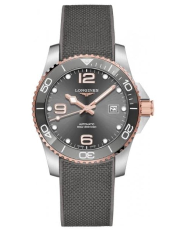 Longines HydroConquest Automatic Grey Dial Rubber Strap Men’s Watch