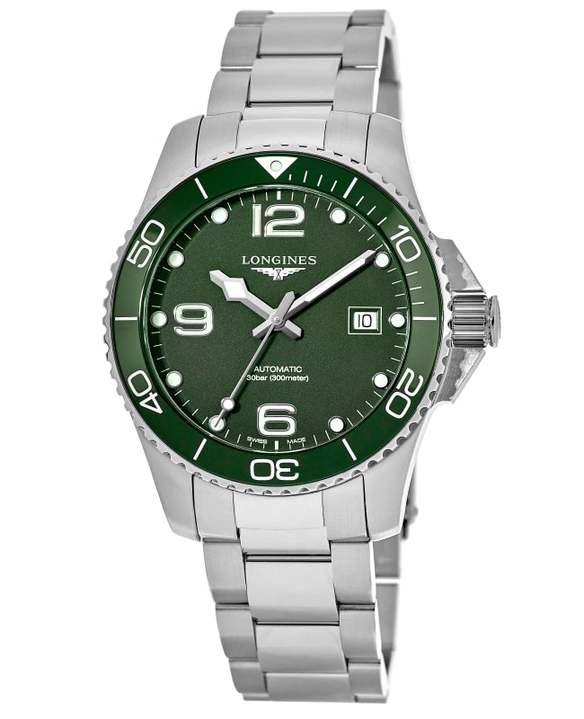 Longines HydroConquest Automatic Green Dial Stainless Steel Men's Watch L3.782.4.06.6