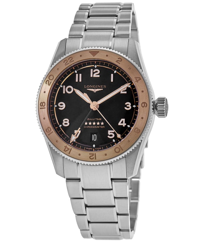 Longines Spirit Zulu Time Men's Watch L3.803.5.53.6 | WatchMaxx