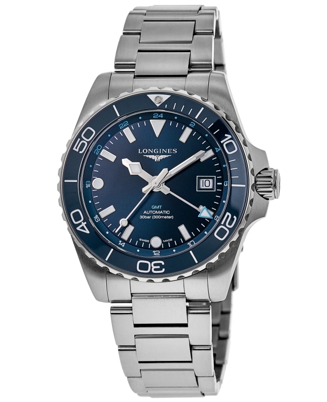Longines HydroConquest GMT Automatic Blue Dial Steel Mens Watch L38904966 L38904966