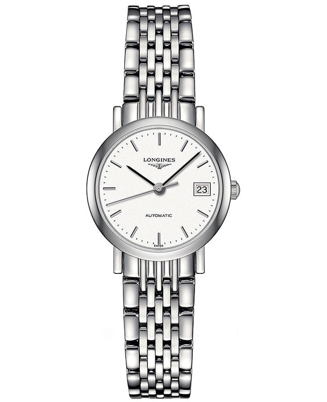 Longines Elegant Automatic White Dial Stainless Steel Women's Watch L4.309.4.12.6