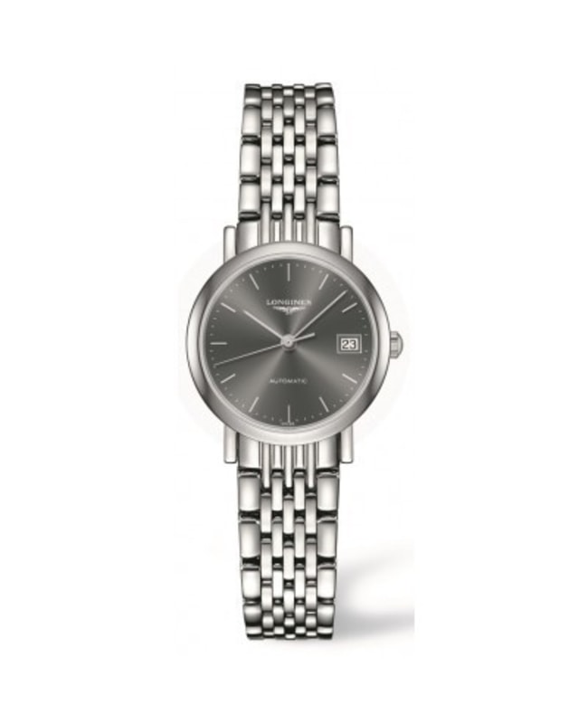 Longines Elegant Collection Grey Dial Stainless Steel Women’s Watch