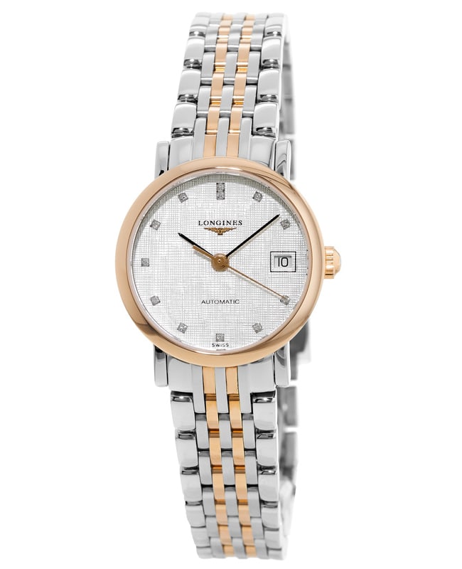 Longines Elegant Automatic Steel & Rose Gold Women’s Watch