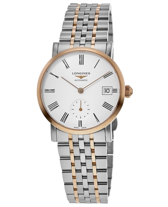 Longines Elegant Collection Automatic White Dial Rose Gold-Plated Steel Women's Watch L4.312.5.11.7