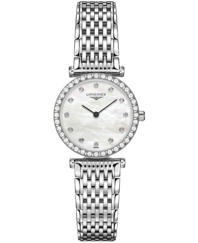 Longines La Grande Classique Mother of Pearl Dial Diamond Stainless Steel Women's Watch L4.341.0.80.C