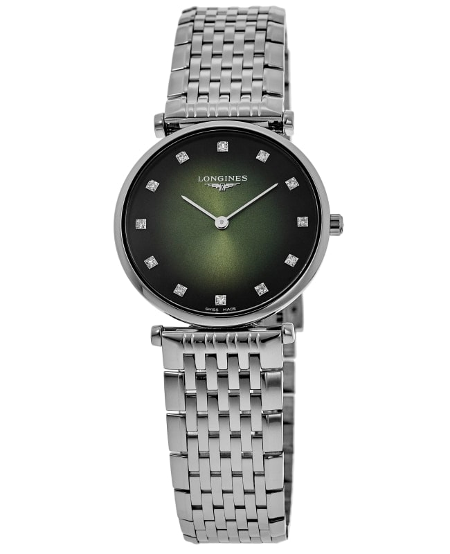 Longines La Grande Classique Quartz Green Diamond Dial Steel Women’s Watch