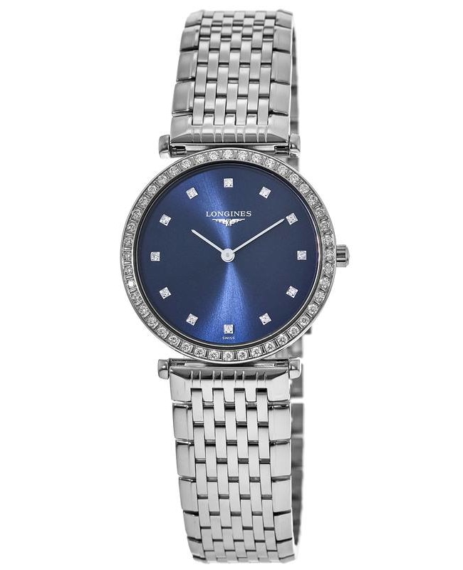 Longines La Grande Classique Quartz Blue Dial Diamond Stainless Steel Women’s Watch