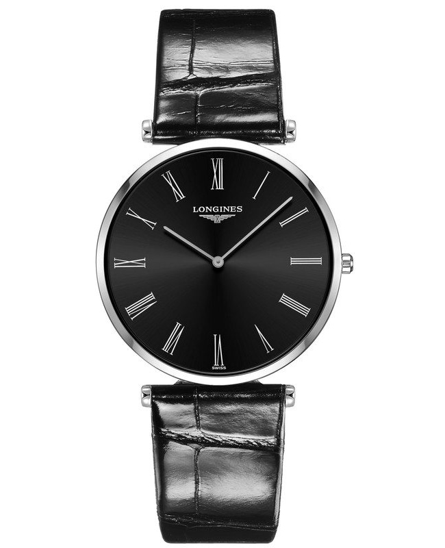 Longines La Grande Classique De Longines Black Dial Black Leather Strap Men’s Watch