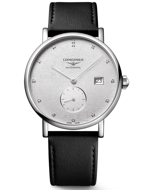 Longines Elegant Collection Automatic Silver Dial Leather Strap Women’s Watch