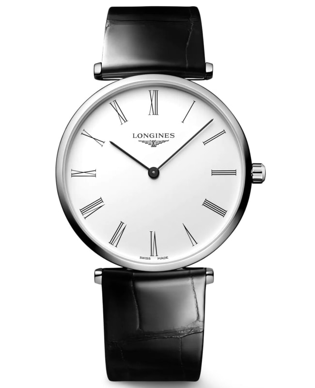 Longines La Grande Classique Quartz White Dial Leather Strap Women's Watch L4.866.4.11.B