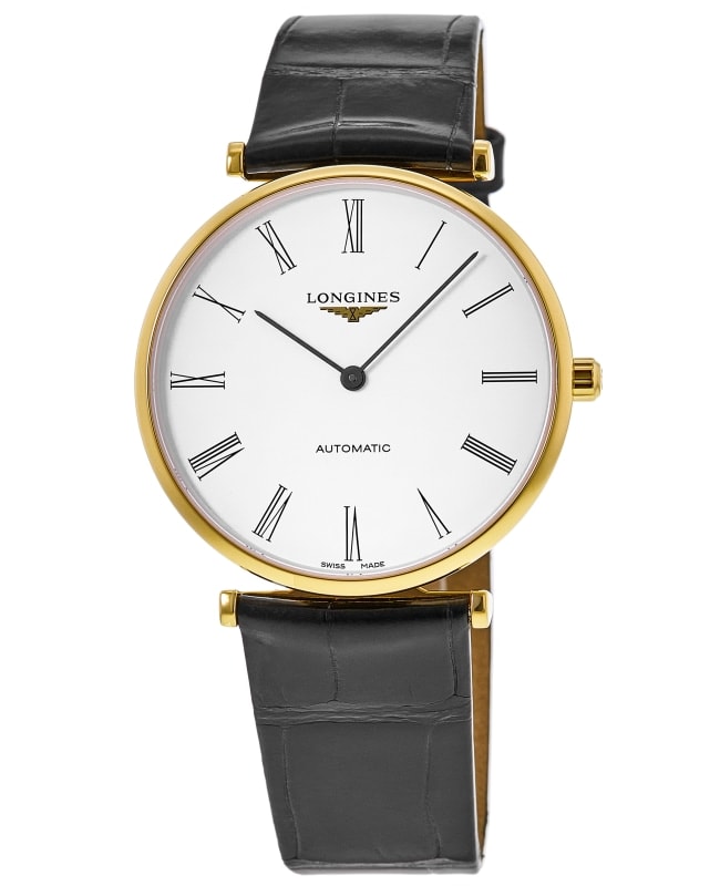 Longines La Grande Classique Automatic White Dial Leather Strap Men's Watch L4.918.2.11.2
